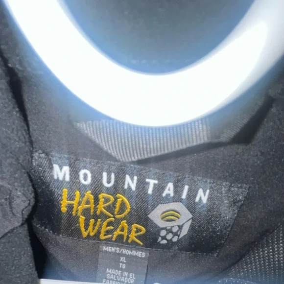 Mountain Hard Wear Jacket XL Black Men's Gore Wind Stopper Zip Up fleece